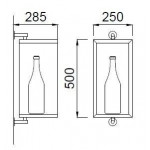 Neutral wine bottles display/case Wall design Capacity one bottle Transparent Model TECA PRESTIGE