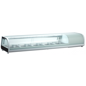 Refrigerated countertop display for Sushi Model RTS132SUSHI Containers capacity n. 5 GN 1/2 depth cm 4,5