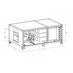 Three phase activated carbon filtration unit CCA Model CCA145B Capacity 4500 m³/h RPM 1410