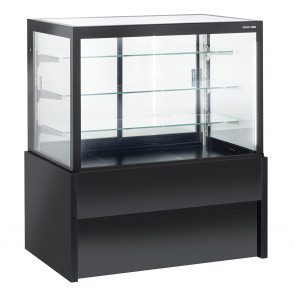 Refrigerated black display case for serve-over Model WKR120