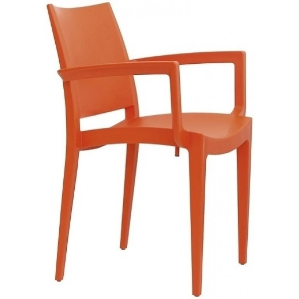 Stackable outdoor armchair TESR Polypropylene Orange Modello 1156-WAM ORANGE