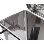 Self extinguishing static pedal waste container - Waste bin MDL polished steel CONTIMAR fix Model 790760