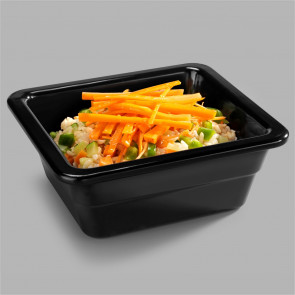 Gastronomy tray in black melamine GN 1/6 Model MPGN16100N