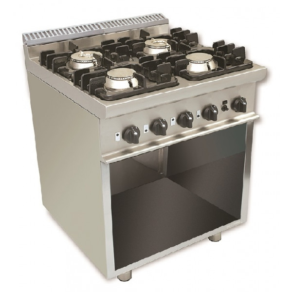 Gas range 4 burners CI Model RisCu024 Gas power 24 kW