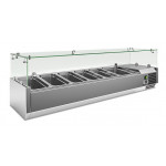 Refrigerated pizza display case stainless steel AISI 201 Model VRX1500380FG