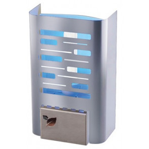 Decorative flying insect killer with glue board Satin stainless steel  20 W MDL Model IGLU 903120