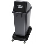 Waste bin for recycling with grey push opening lid OFFICE 60 Grey bin MDL 60 L Model 114210