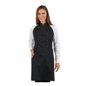 Unisex ASSUAN apron 65% Polyester 35% Cotton Black and red Model 037307