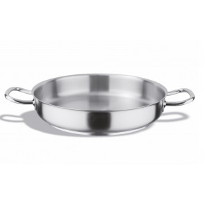 Paellera in Stainless steel 18/10 Two handles Compatible with induction kitchen Model 104-0