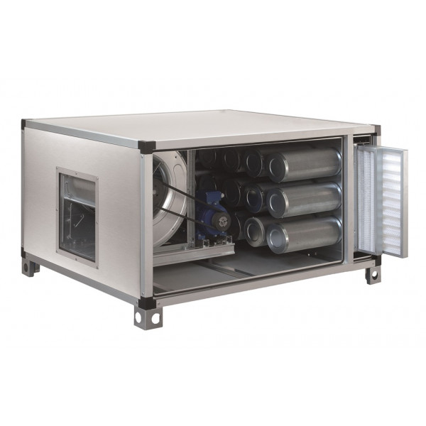 Three phase activated carbon filtration unit Model ECLT130A Capacity 3000 m³/h RPM 1410