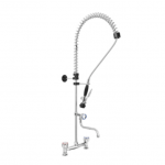 Two holes pre-rinse unit - swinging spout in the middle of the tube MNL Model R0102020156
