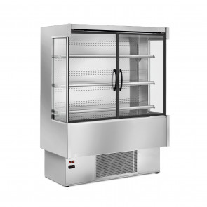 Refrigerated wall-site multideck Zoin Model Silver SI120PSV Suitable for the display of beverages, milk, cold gastronomy, pre-packaged products, dairy products Ventilated refrigeration built-in motor