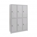 Changing room locker made of sheet plastic zinc IXP N.6 COMPARTMENTS N.6 overlapped hinged doors Model 6940750