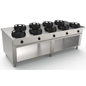 Wok range CI N.9 burners Burners power to choose Model RisCu082
