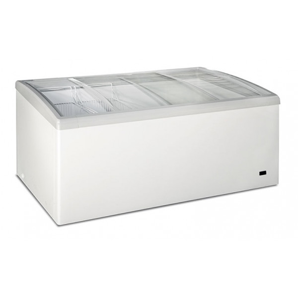 Static chest freezer with curved sliding glass lids Model FR568SLC