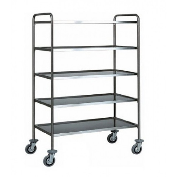 Service trolley Model CA1426 The round stainless steel tubular structure with a diameter of 25