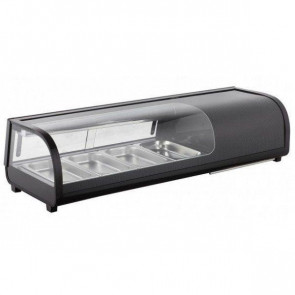 Refrigerated countertop display for Sushi Model AK413VSB containers 4GN 1/3
