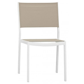 Stackable outdoor chair TESR Powder coated aluminum frame, seat and backrest in textylene. Model 1640-SU8