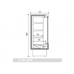Refrigerated wall-site multideck Zoin Model Silver SC100PSV Suitable for the display of beverages, milk, cold gastronomy, pre-packaged products, dairy products