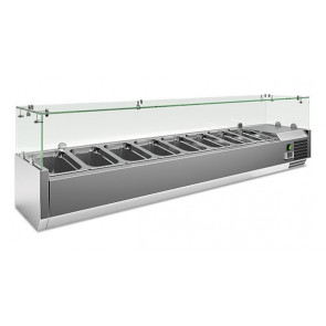 Refrigerated pizza display case stainless steel AISI 201 Model VRX1600330FG