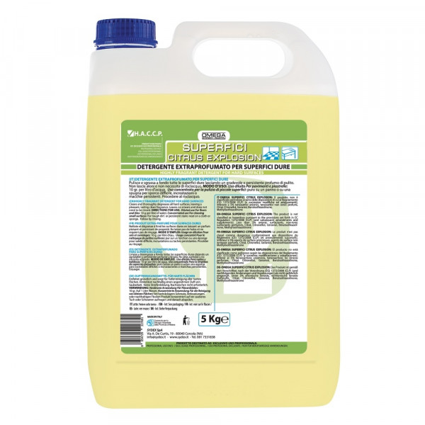 Detergent Degreaser extraperfumed for hard surfaces CITRUS-EXPLOSION Box with 4 cans of 5Kg Model OSCE-20