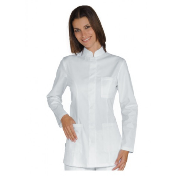 Woman Portofino blouse LONG SLEEVE 65% Polyester 35% Cotton WHITE in different sizes Model 002800