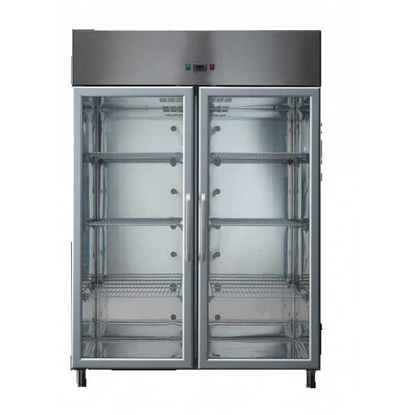 Stainless Steel Refrigerated Cabinet GN2/1 Model  AF14PKMBTPV negative temperature two glass doors