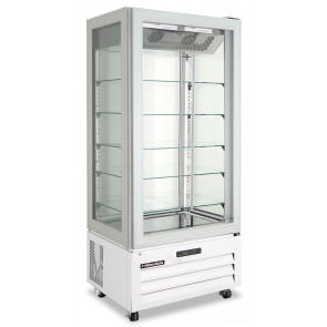 Pastry display four glass sides no frost Iin stainless steel Model VICTORIA85NFNWHITE
