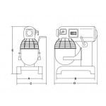 Touch planetary mixer Model PLUTONE10T