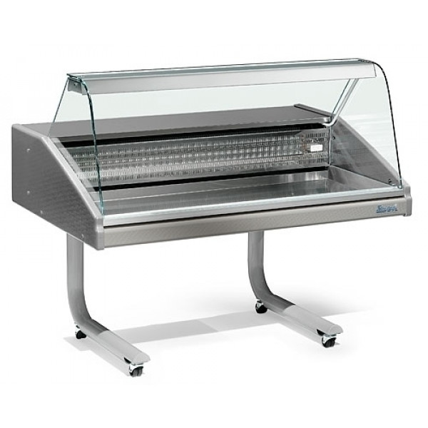 Refrigerated fish Counter Zoin Model VR RP150PSSGR curved glass Static refrigeration Incorporated group