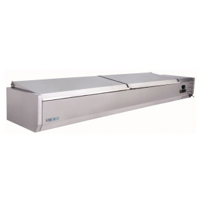 Refrigerated pizza display case stainless steel AISI 201 Model G-VRX1800-330SS