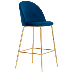 Indoor stool TESR Metal frame, gold effect, velvet covering. Model 1764-JA6G