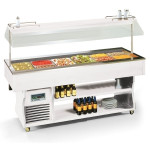 Refrigerated buffet island display Model Isola6MVT Refrigeration with double ventilation Automatic defrosting Power W 810