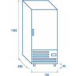 Static refrigerated cabinet for fish Model QRX688FH