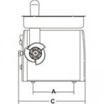 Meat grinder Model TC8 VEGAS Hourly production kg/h. 70