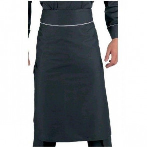 Chef apron Rondin IC 65% polyester 35% Cotton Black with white edges Model 114411