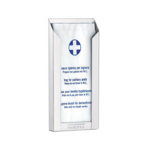 Female Hygienic Bag Dispenser MDC Steel White Vandal Proof Suitable for Common Bathrooms Capacity: 50 Bags Model DBH100