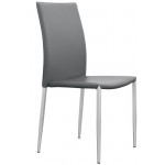 Stackable indoor chair TESR Powder coated metal frame Synthetic leather covering Model 825-RF49P