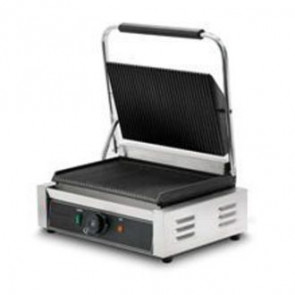 Electric cast iron panini grill CEM Model GRL34R