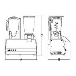 Bar group Model 2 OQN blender Orione with square glass + ice crusher Nordkapp