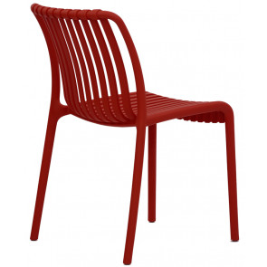 Stackable outdoor chair TESR Polypropylene frame Model 073-ZL76 Red
