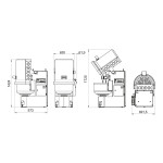 Double-arm mixer ITLM Dough capacity 45 Kg Programmable automatic digital panel Model iTWINI45NVPROG