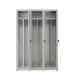 Changing room locker made of sheet plastic zinc IXP N 3 COMPARTMENTS N.3 overlapped hinged doors Model 6940050
