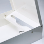 Paper towel dispenser (400 sheets)white painted metal, for folded paper towels a C o Z  MDL - Model PURA 105018