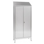 Storage cabinet made of stainless steel 304 IXP n.2 hinged doors Model 69405