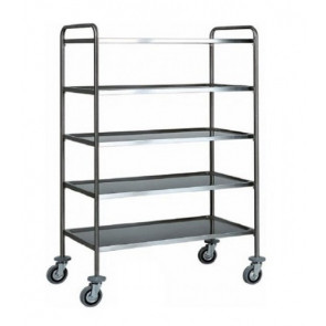 Service trolley Model CA1426 The round stainless steel tubular structure with a diameter of 25