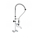 Two holes pre-rinse unit wall mounted - swinging spout in the middle of the tube MNL Model R0102010216