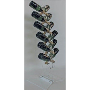 Neutral classic champagne bottles display Self-supporting design Bottles capacity 12 Transparent Model ARPA BOLLICINE