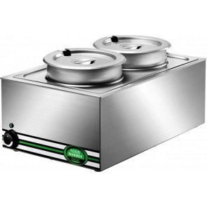 Heated tables Bain-marie Model BMP7720 Capacity 1 container GN1/1 with 2 pans Lt 8