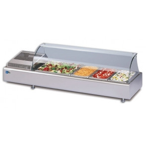 Refrigerated countertop display Model GASTROSERVICECOLD 1800C Containers GN (all sizes GN H MAX. 10 cm)